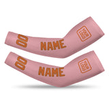 Custom Light Pink Orange Arm Sleeve
