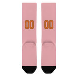 Custom Light Pink Orange Knee-High Sock