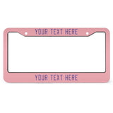 Custom Light Pink Light Purple License Plate Frame