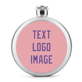 Custom Light Pink Light Purple Hip Flask