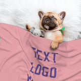 Custom Light Pink Light Purple Pet Blanket
