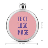 Custom Light Pink Light Purple Hip Flask