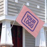 Custom Light Pink Light Purple Flag