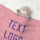 Custom Light Pink Light Purple Pet Blanket