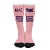 Custom Light Pink Purple Knee-High Sock