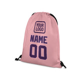 Custom Light Pink Purple Drawstring Bag