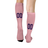 Custom Light Pink Purple Knee-High Sock