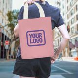 Custom Light Pink Purple Canvas Tote Bag