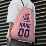 Custom Light Pink Purple Drawstring Bag