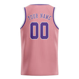 Custom Light Pink & Light Purple Colors Design Sports Basketball Jersey