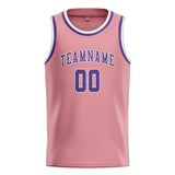 Custom Light Pink & Light Purple Colors Design Sports Basketball Jersey