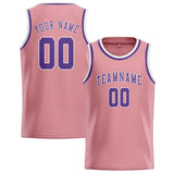 Custom Light Pink & Light Purple Colors Design Sports Basketball Jersey