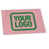 Custom Light Pink Emerald Green Flag