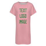 Custom Light Pink Emerald Green Nachthemd