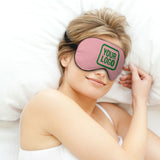 Custom Light Pink Emerald Green Sleep Mask