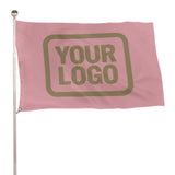 Custom Light Pink Light Khaki Flag