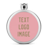 Custom Light Pink Light Khaki Hip Flask