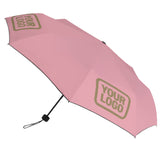 Custom Light Pink Light Khaki Automatic Umbrella