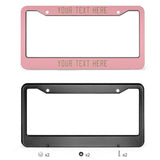 Custom Light Pink Light Khaki License Plate Frame