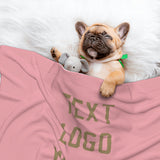 Custom Light Pink Light Khaki Pet Blanket