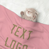 Custom Light Pink Light Khaki Pet Blanket