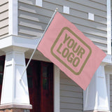 Custom Light Pink Light Khaki Flag