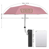 Custom Light Pink Light Khaki Automatic Umbrella