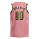 Custom Light Pink & Light Khaki Colors Design Sports Basketball Jersey