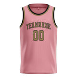 Custom Light Pink & Light Khaki Colors Design Sports Basketball Jersey