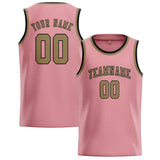 Custom Light Pink & Light Khaki Colors Design Sports Basketball Jersey