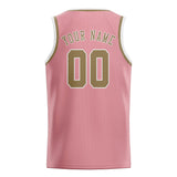 Custom Light Pink & Light Khaki Colors Design Sports Basketball Jersey