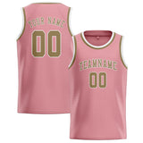 Custom Light Pink & Light Khaki Colors Design Sports Basketball Jersey