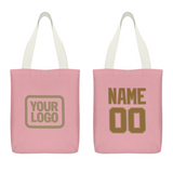 Custom Light Pink Khaki Canvas Tote Bag