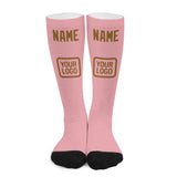 Custom Light Pink Khaki Knee-High Sock