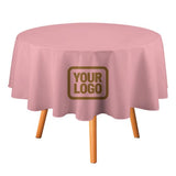 Custom Light Pink Khaki Round Table Cloth