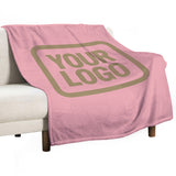 Custom Light Pink Light Khaki Blanket