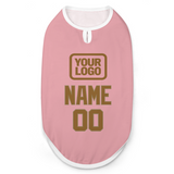 Custom Light Pink Khaki Pet Vest