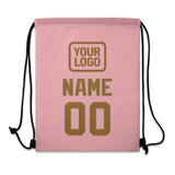 Custom Light Pink Khaki Drawstring Bag