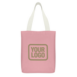 Custom Light Pink Khaki Canvas Tote Bag