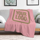 Custom Light Pink Light Khaki Blanket