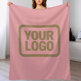 Custom Light Pink Light Khaki Blanket
