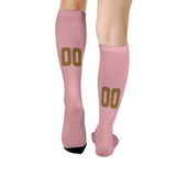 Custom Light Pink Khaki Knee-High Sock