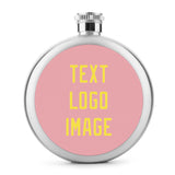 Custom Light Pink Light Yellow Hip Flask