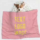 Custom Light Pink Light Yellow Pet Blanket
