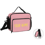 Custom Light Pink Light Yellow Lunch Bag