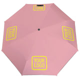 Custom Light Pink Light Yellow Automatic Umbrella