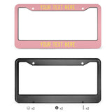 Custom Light Pink Light Yellow License Plate Frame