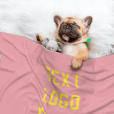 Custom Light Pink Light Yellow Pet Blanket