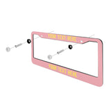 Custom Light Pink Light Yellow License Plate Frame