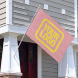Custom Light Pink Light Yellow Flag